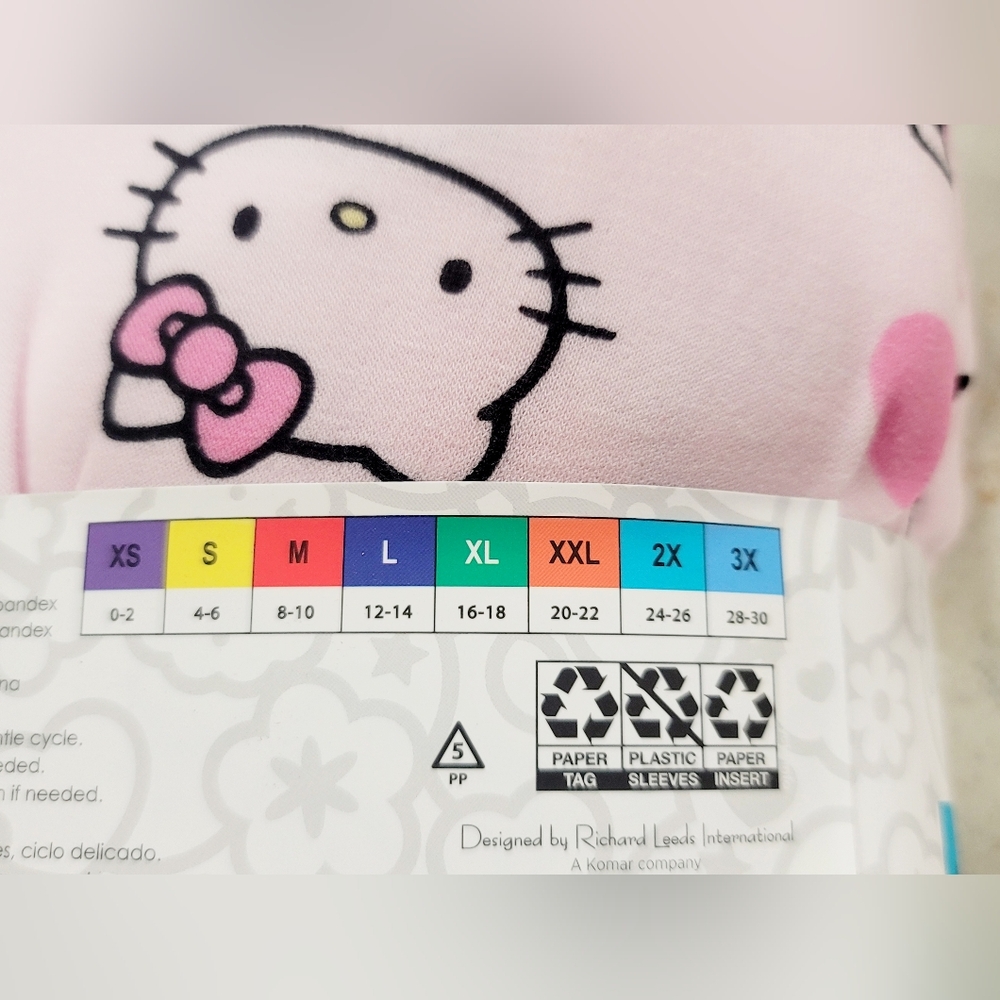 Hello Kitty Sanrio Womens 2pc Pink Knit Lounge PJ Set Long Sleeve Top Jogger - Picture 15 of 16